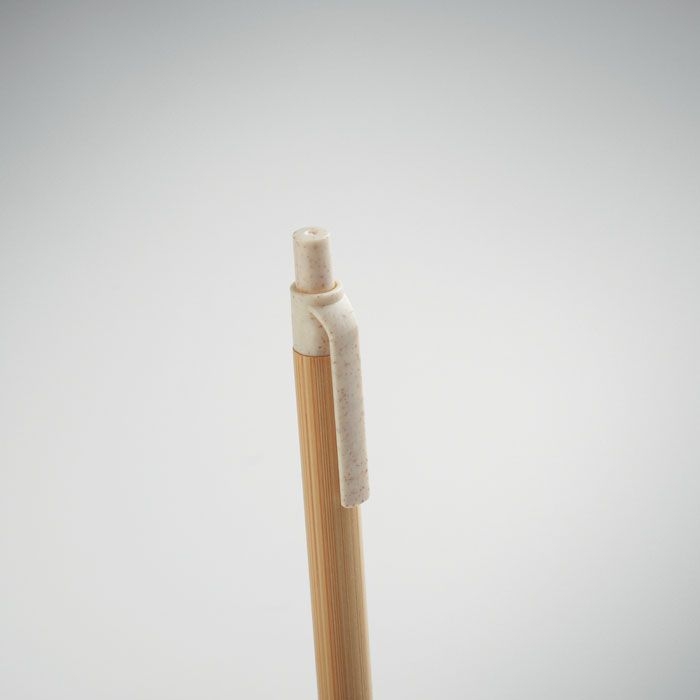 MO2635-13Itea Colour Druckkugelschreiber mit Bambus_ beige