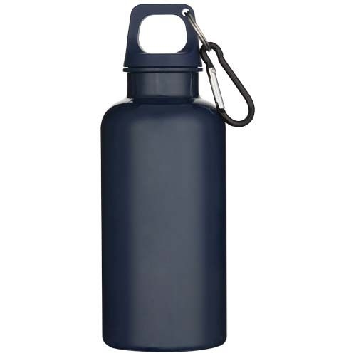PF100863-11Oregon 400 ml einfarbige RS-zertifizierte Trinkflasche aus recyceltem Kunststoff mit Karabinerhaken