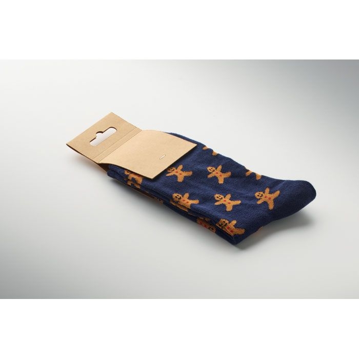 CX1575-04Soc Large Weihnachtssocken L_ blau