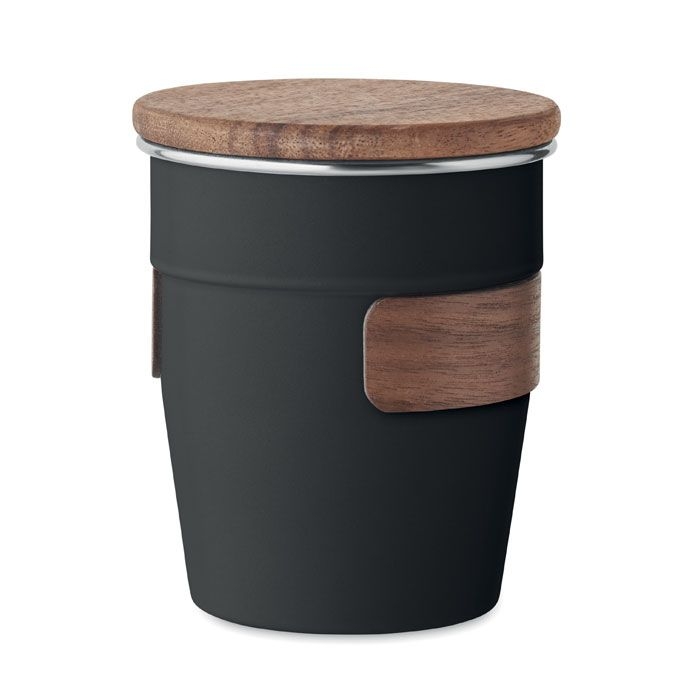 MO2322-03Walnut Einwandiger Becher 350 ml_ schwarz