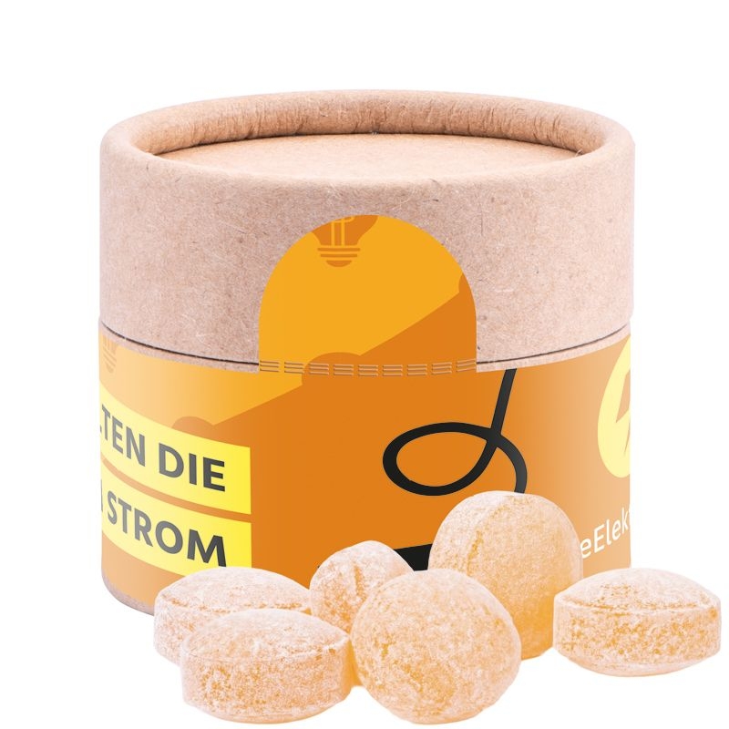 JG10005-1Papierdose Eco Mini_ Honigbienen-Bonbons