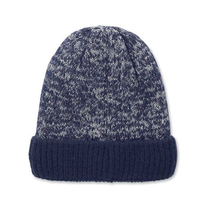 MO3221-04Puntos Beanie mit Buendchen_ blau