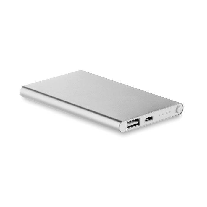 MO8735-16Powerflat Powerbank 4000 mAh_ mattsilber