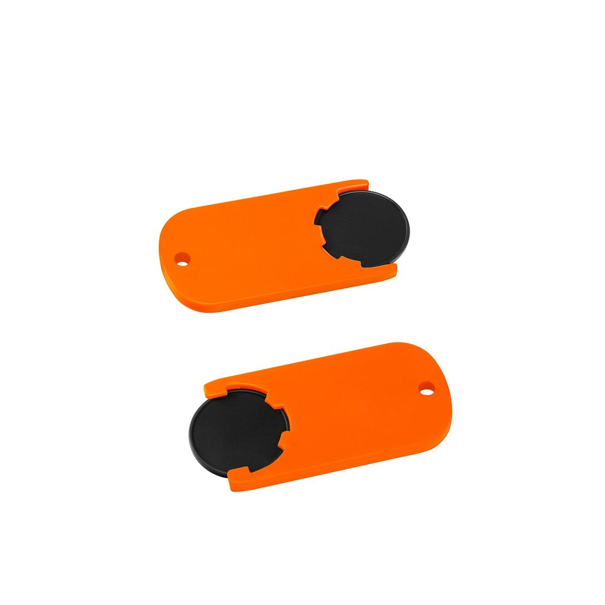 HE7439-6-5Chiphalter mit 1€-Chip _Alpha_ schwarz_ orange