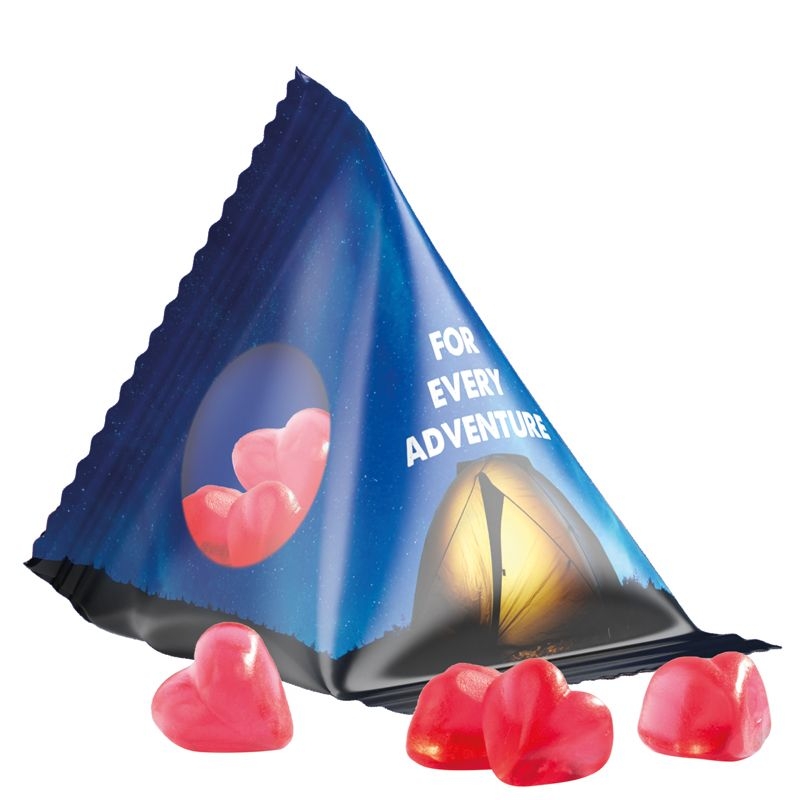 JG10063-16Tetraeder 15 g Trolli Fruchtgummi Standardformen_ Herz_ transparente Folie