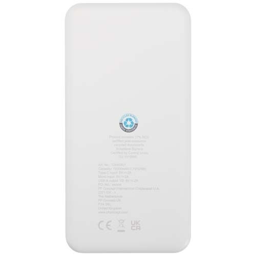 PF124458-1Intan 10 W 10.000 mAh Powerbank aus recyceltem Kunststoff_ weiss