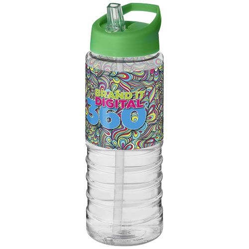 PF210877-7H2O Active® Treble 750 ml Sportflasche mit Ausgussdeckel_ transparent_gruen