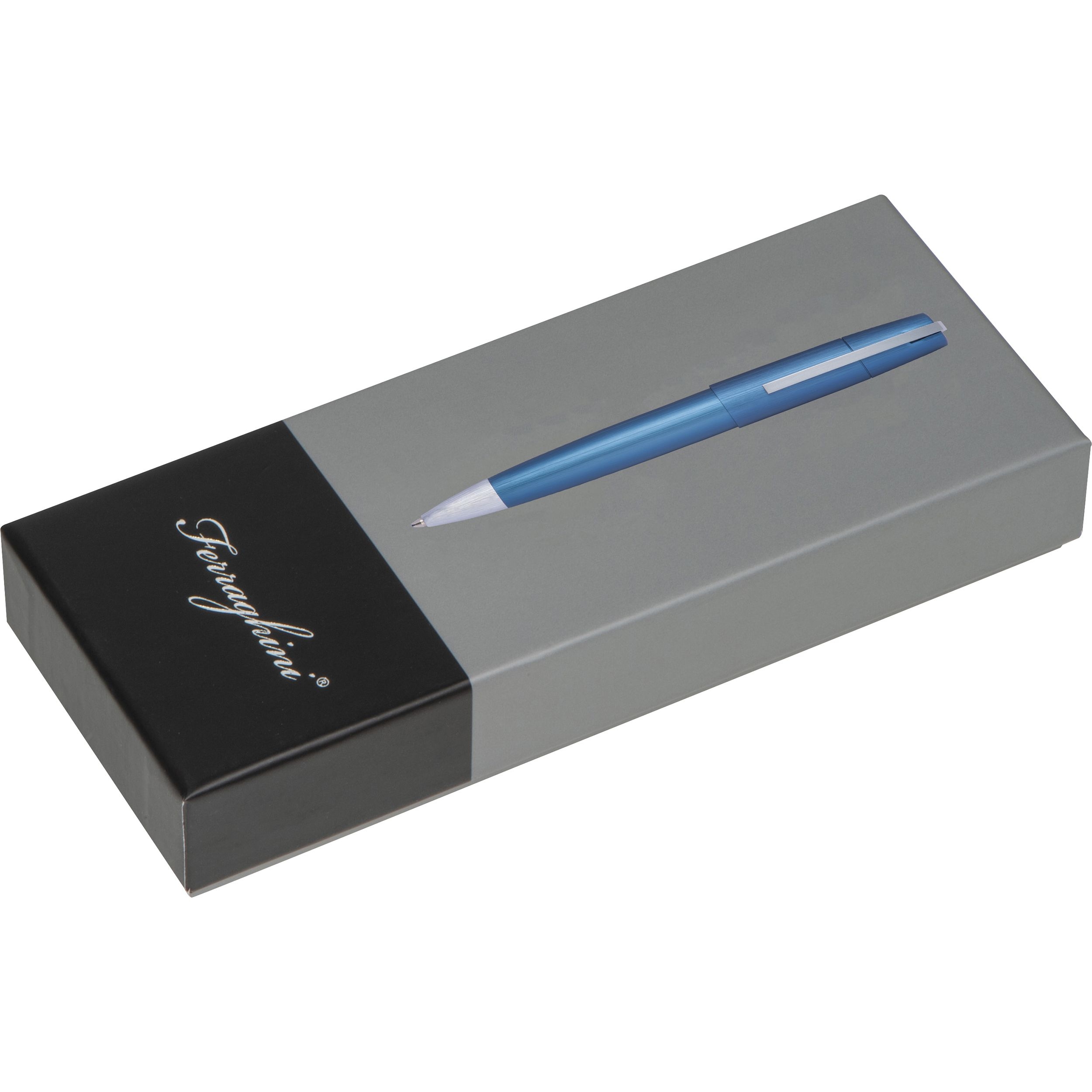 MAF263-04Ferraghini Drehkugelschreiber aus Metall  PATRIZIO_ blau