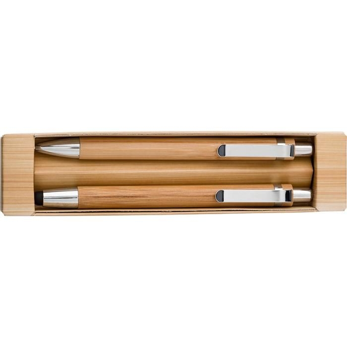 GI7974-11Kugelschreiber-Set aus Bambus Darlene_ brown