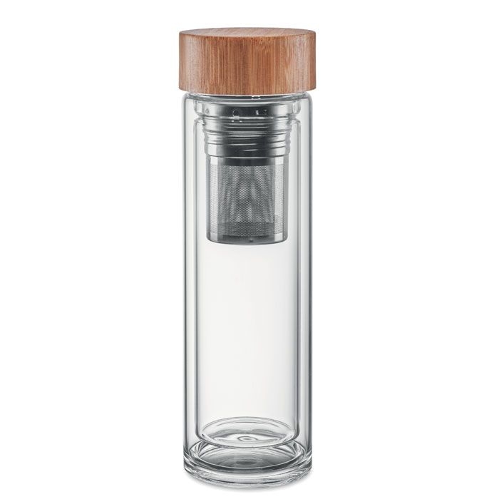 MO9420Batumi Glass Doppelwandige Trinkflasche 420ml