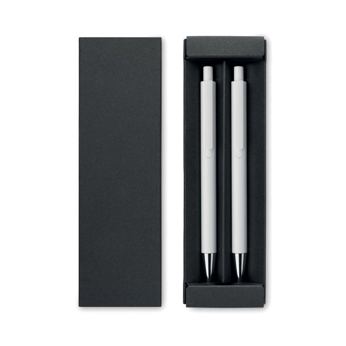 MO2567-06Orwell Schreibset recyceltes Alu_ weiss
