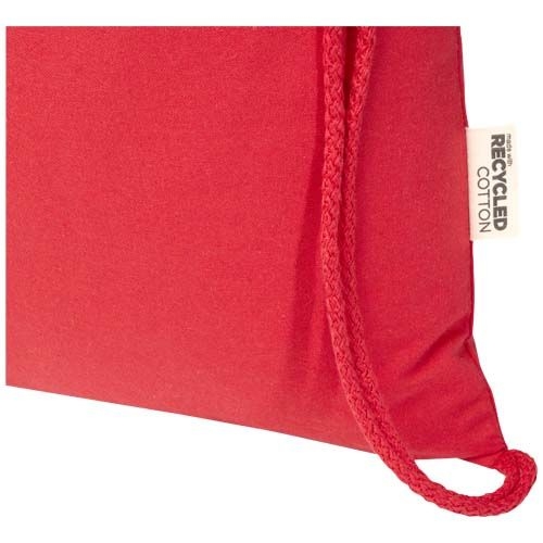 PF120791-3Peru Blend 180 g_m² Sportbeutel aus GRS recycelter Baumwolle 5L_ rot