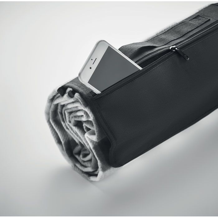 MO6891-03Caly Picknick Decke RPET-Fleece_ schwarz