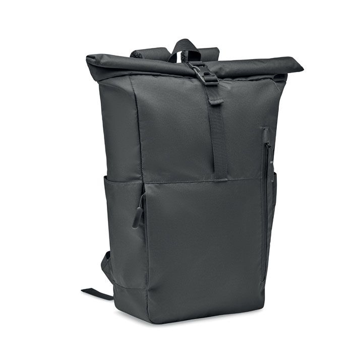 MO2051-03Valley Rollpack Rolltop-Rucksack 300D RPET_ schwarz