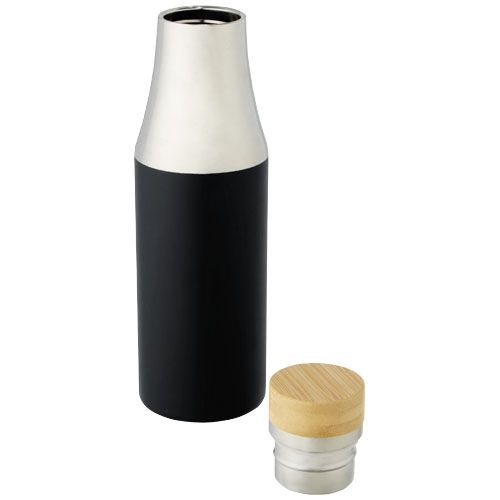 PF100667-4Hulan 540 ml Kupfer-Vakuum Isolierflasche mit Bambusdeckel_ schwarz