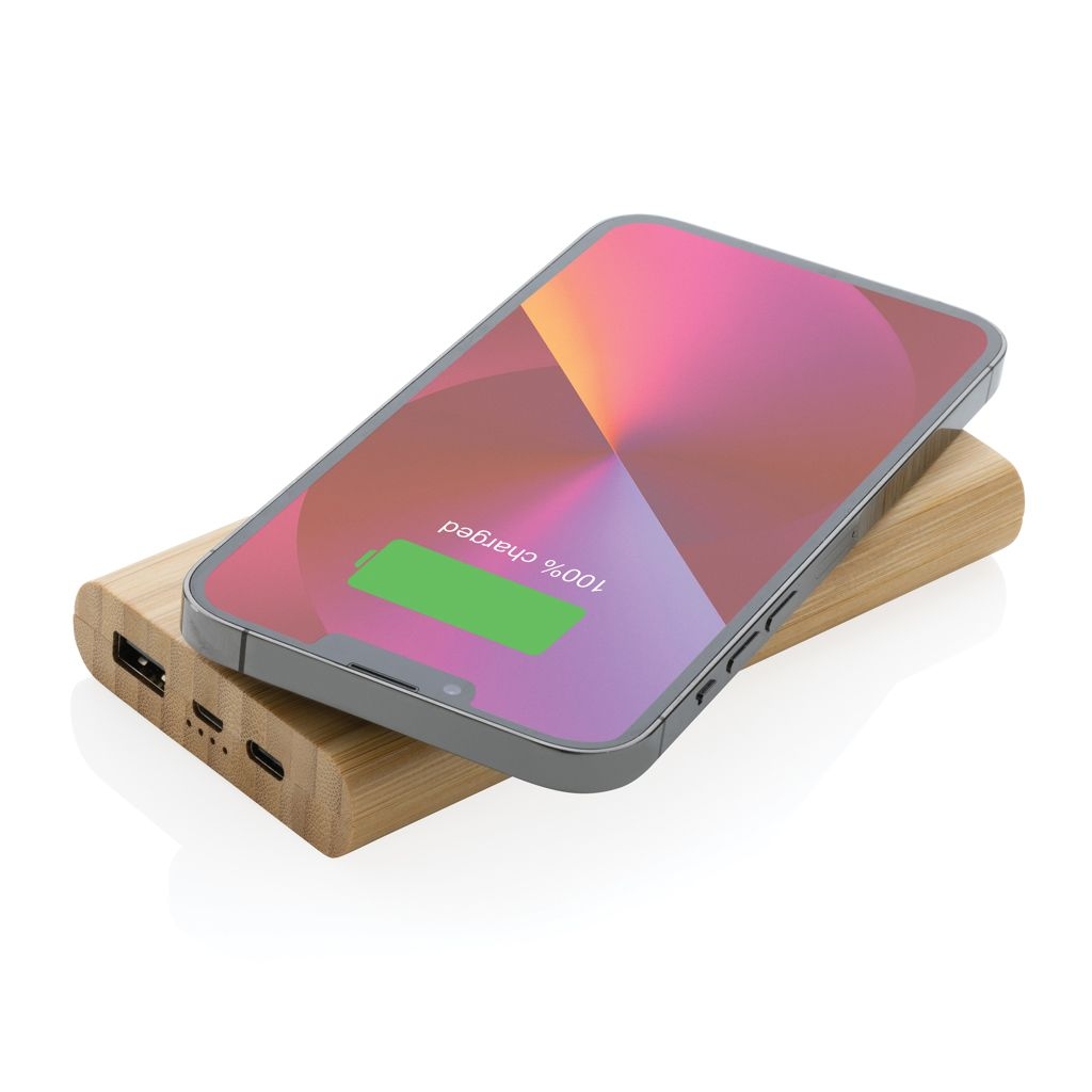 XDP322_35-98.000mAh Bambus-Wireless-Powerbank_ braun