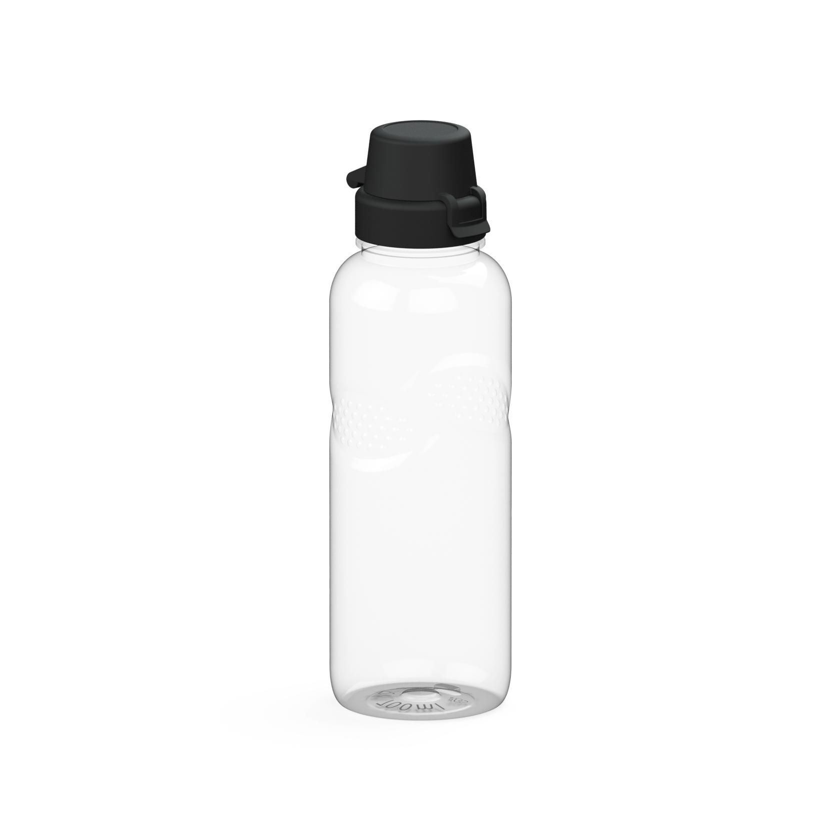 EL02230-2Trinkflasche Carve _School_ 700 ml_ RENEW_ transparent_ schwarz