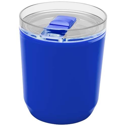 PF100852-3Hudson 180 ml doppelwandiger Becher aus recyceltem Kunststoff _ blau