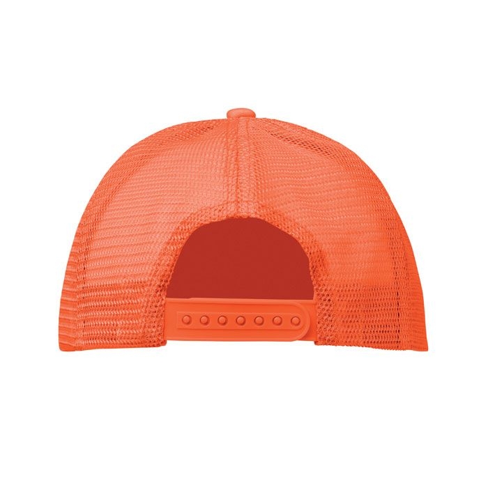 MO2269-71Bubble Trucker cap 5 panels_ neon orange