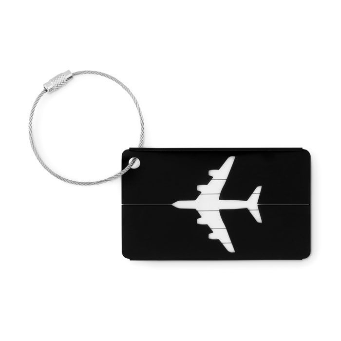 MO9508-03Fly Tag Kofferanhaenger aus Aluminium_ schwarz