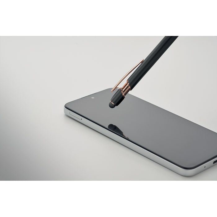 MO2380-03Scribble Druckkugelschreiber Aluminium_ schwarz