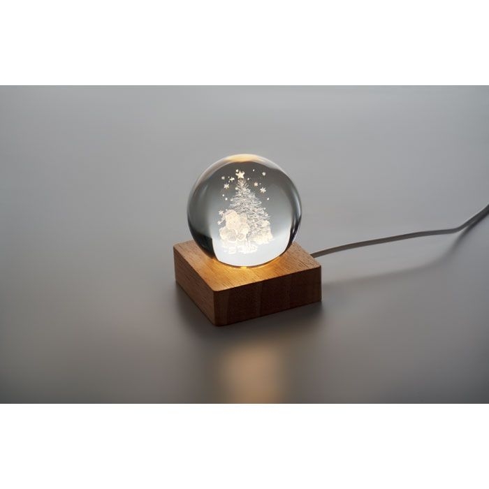 CX1541-40Santa Light LED-Weihnachtskugel_ holz