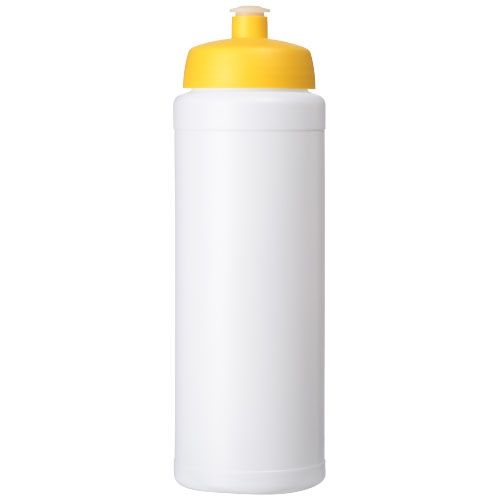 PF210689-11Baseline® Plus grip 750 ml Sportflasche mit Sportdeckel_ weiss_gelb