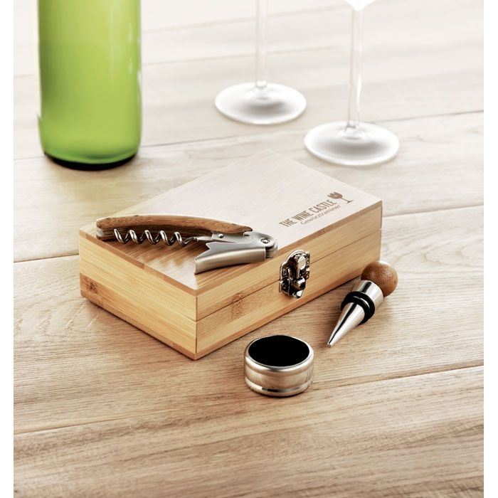 MO8147-40Sonoma Weinset in einer Bambus-Box_ holz