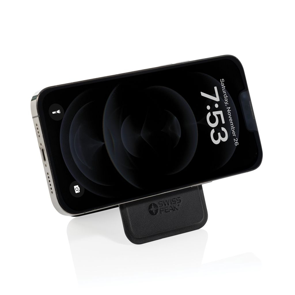 XDP301_75-01Magstand magnetische Handytasche mit Staender aus RCS rec. PU_ schwarz