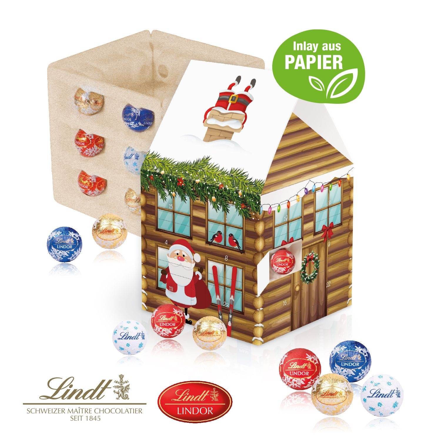 CD55364-01Adventshaus _Edition_ mit Lindt Schokolade mit Papier-Inlay_ Motiv-Vorlage