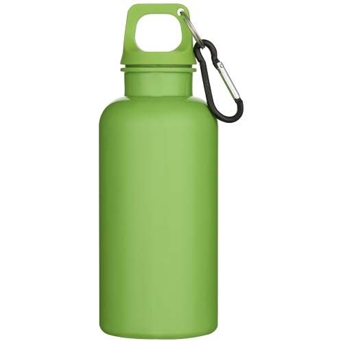 PF100863-9Oregon 400 ml einfarbige RS-zertifizierte Trinkflasche aus recyceltem Kunststoff mit Karabinerhaken