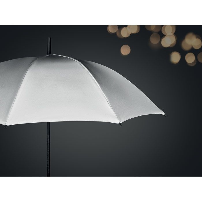 MO6132-16Visibrella Reflektierender Regenschirm_ mattsilber