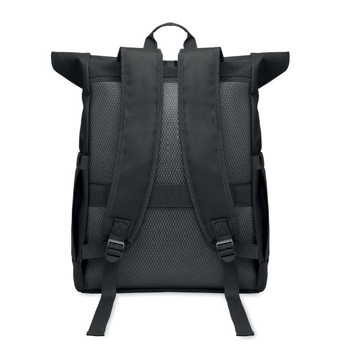MO2643-03Bangkok Roll Rolltop-Rucksack 600D RPET_ schwarz