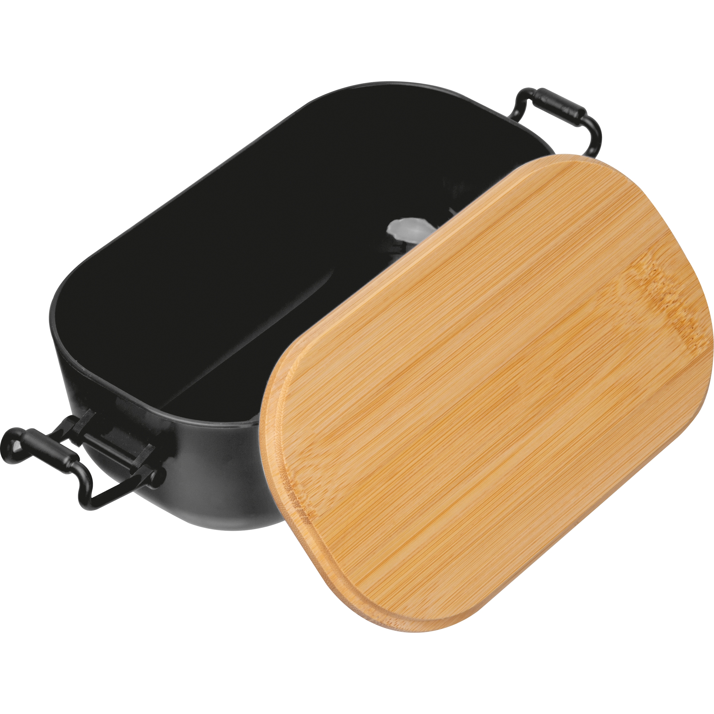 MA85363-03Lunchbox mit Bambusdeckel und Buegelverschluss JAVIER_ schwarz