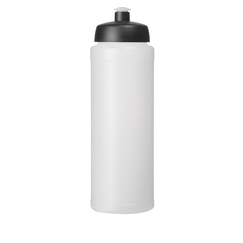 PF210690-16Baseline® Plus 750 ml Flasche mit Sportdeckel_ transparent_schwarz