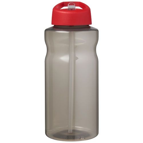 PF210179-7H2O Active® Eco Big Base 1L Sportflasche mit Ausgussdeckel _ kohle_rot