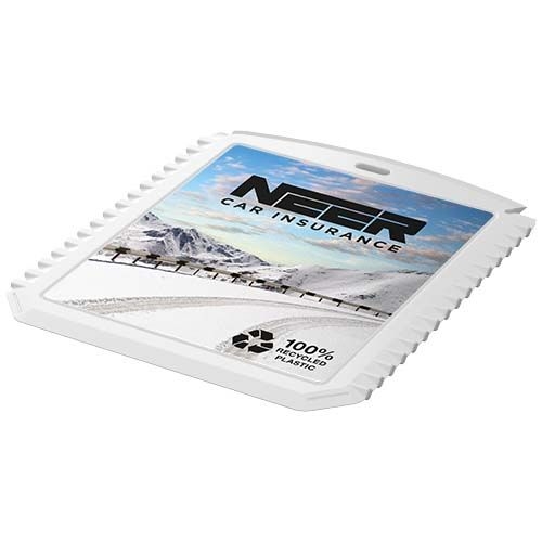 PF220502-1Thrym rechteckiger Eiskratzer aus recyceltem Kunststoff_ weiss