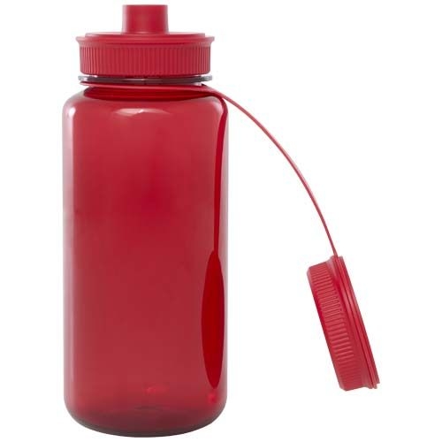 PF100837-2Ryder 900 ml RCS-zertifizierte RPET-Sportflasche mit Multifunktionsdeckel _ rot