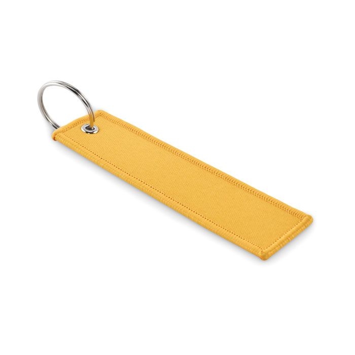MO2463-08Takeoff Schluesselring Polyester Tag_ gelb