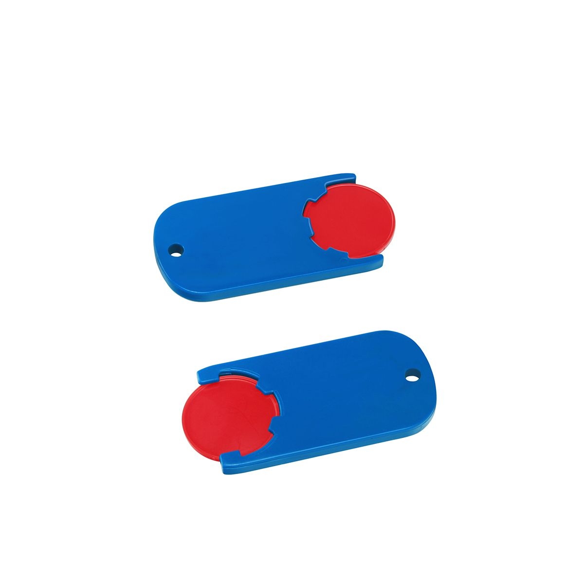 HE7439-1-3Chiphalter mit 1€-Chip _Alpha_ rot_ blau