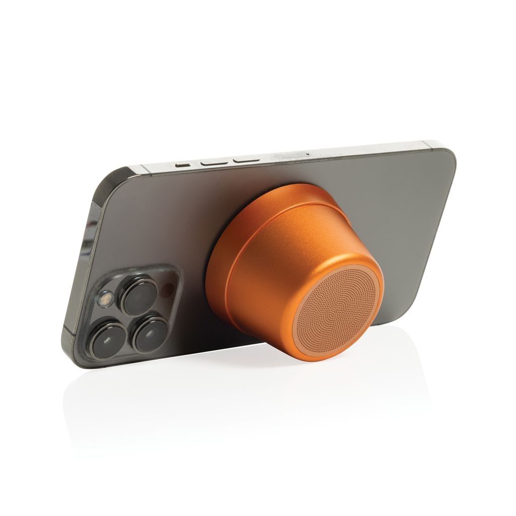 XDP331.16-08Nivio magnetischer 5W-Speaker aus RCS recyceltem Aluminium_ orange
