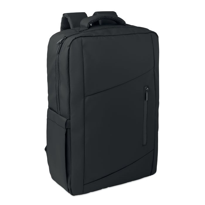 MO3208-03Metro 15_ PU RPET Laptop-Rucksack_ schwarz