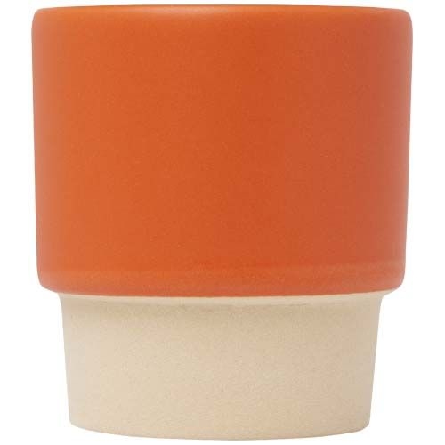PF100805-2Olympia 130 ml stapelbarer Expresso Becher mit Tonboden_ orange