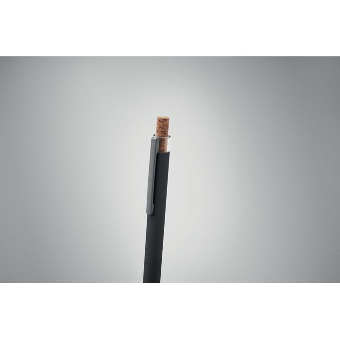 MO2652-03Bergamo _ Druckkugelschreiber recy. Alu_ schwarz