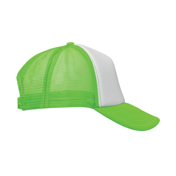 MO2269-68Bubble Trucker cap 5 panels_ neon gruen