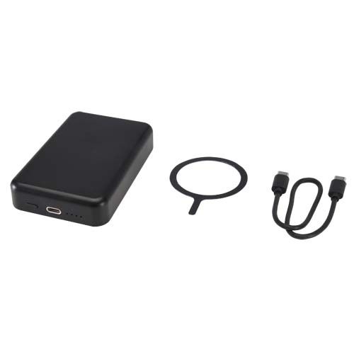 PF124442-2Acrab 15 W 10.000 mAh magnetische kabellose Powerbank mit 20 W PD aus recyceltem Kunststoff_ schwarz