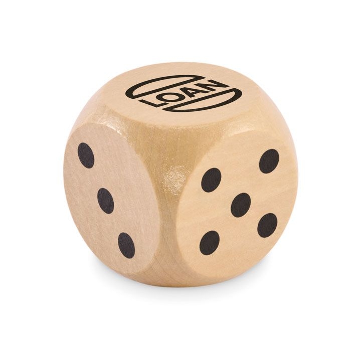 MO2614-40Dado Spielwuerfel Schima-Holz Ø 5cm_ holz