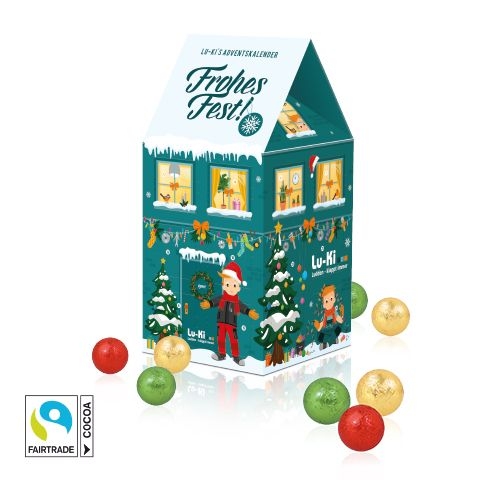 CD95185Adventskalender-Haus _XL_ mit Fairtrade® Schokolade
