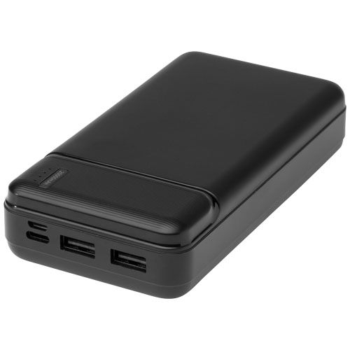 PF124322-1Loop 20.000 mAh Powerbank aus recyceltem Kunststoff_ schwarz