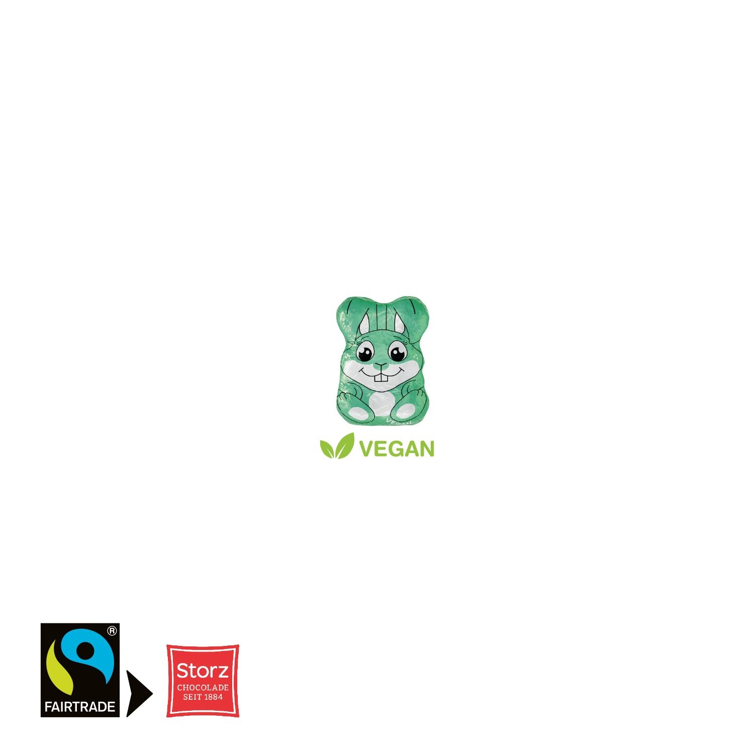 CD94684-01Werbe-Klappkarte Osterhase Vegan_ Haeschen